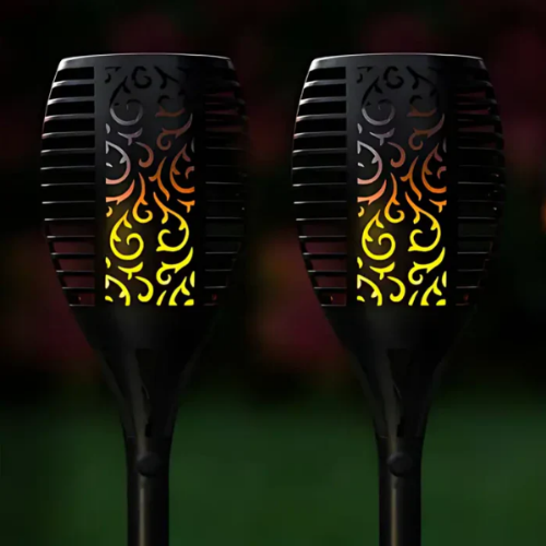 Antorcha de jardín con luz solar para exteriores FireNight [carga solar]