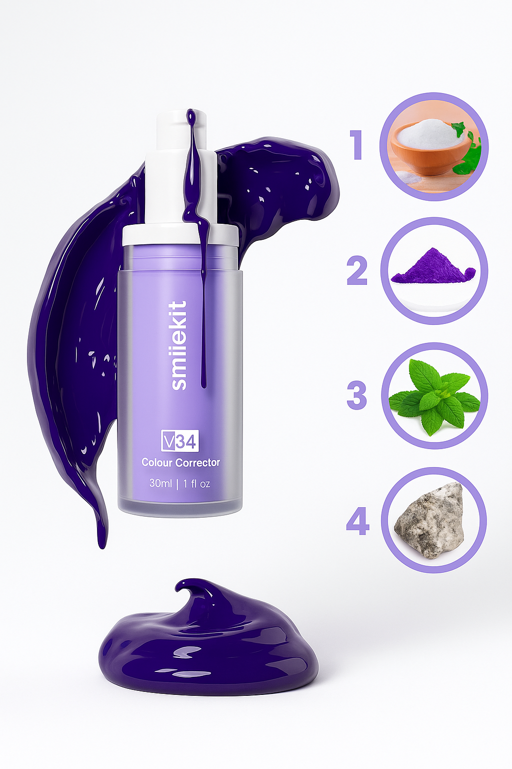 Blanqueador Dental Lila V34