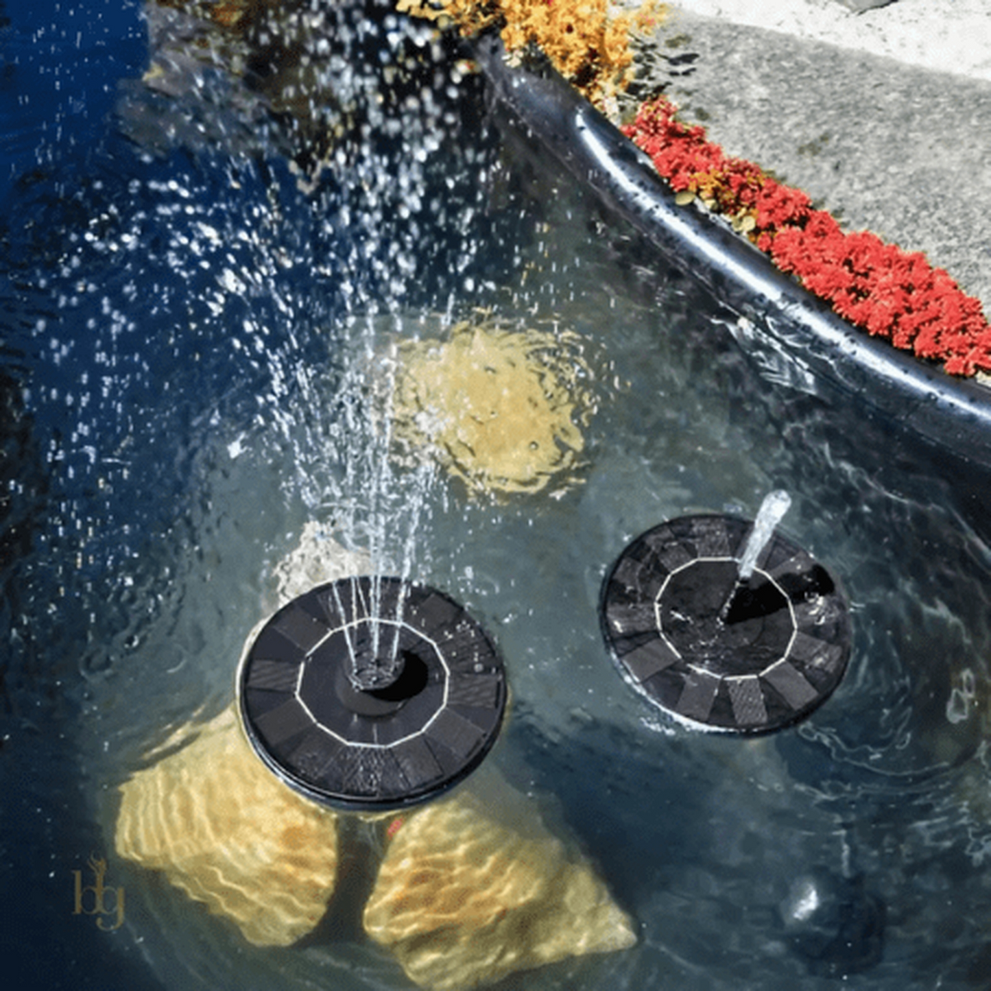 Fuente de agua para pájaros - [Carga solar]